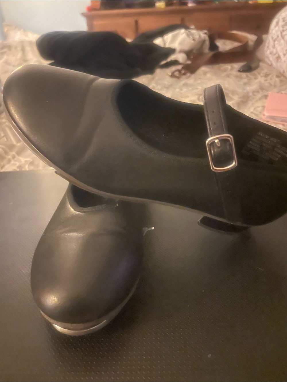 Revolution Black Tap Shoes for Kids. Dance